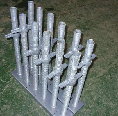 Electro Galvanized Base Jack Scaffolding For Silver Steel Support