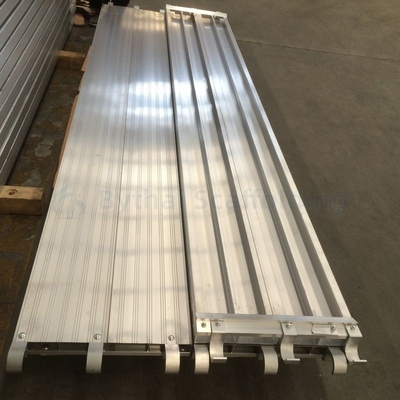 Non-slip Surface 48.26cm Aluminum Platform Plank With Hook For Construction