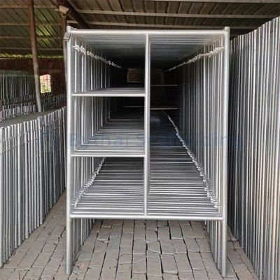 Pre-galvanized Scaffold Walk Thru Frame Components For High Rise Construction
