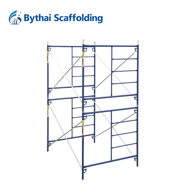 Convenient Snap-On Lock OEM Steel H Frame Scaffolding With High Flexibility Screw Jack Component