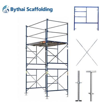 Construction Scaffolding Materials Quality Powder Coated Galvanized H Step Frame
