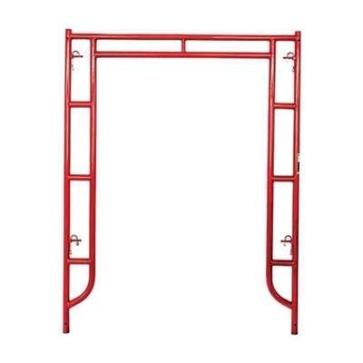 Red Q355 Steel Powder Coated Walk Through Frame Scaffolding for Heavy-Duty Construction