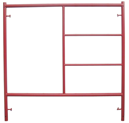 High Stability Mason Frame Scaffolding Powder Coated Surface Red Pre-Galvanized Steel