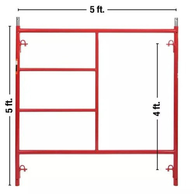 Fabricated 5'x4' Mason Style Yellow Powder Coated Q235 Steel H Frame Scaffolding