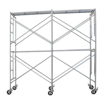 Q355 Steel H Frame Scaffolding Ladder Euro Certified Step Style Orange Pre-Galvanized