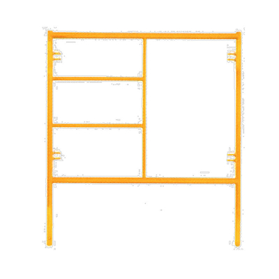 5ft x 5ft Frame Scaffolding Mason S-Style Double Yellow Powder Coated Q355 Steel Sturdy and Safe for Construction