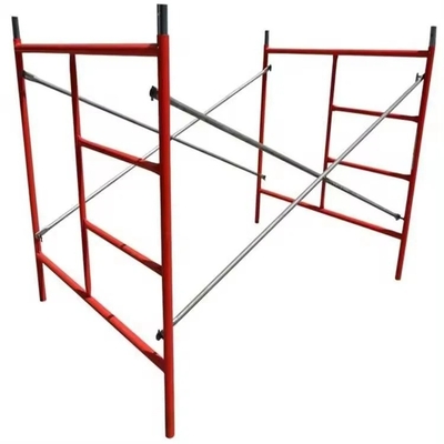 Construction Materials Frame Scaffolding Step Style Yellow Pre-Galvanized Q235 Steel
